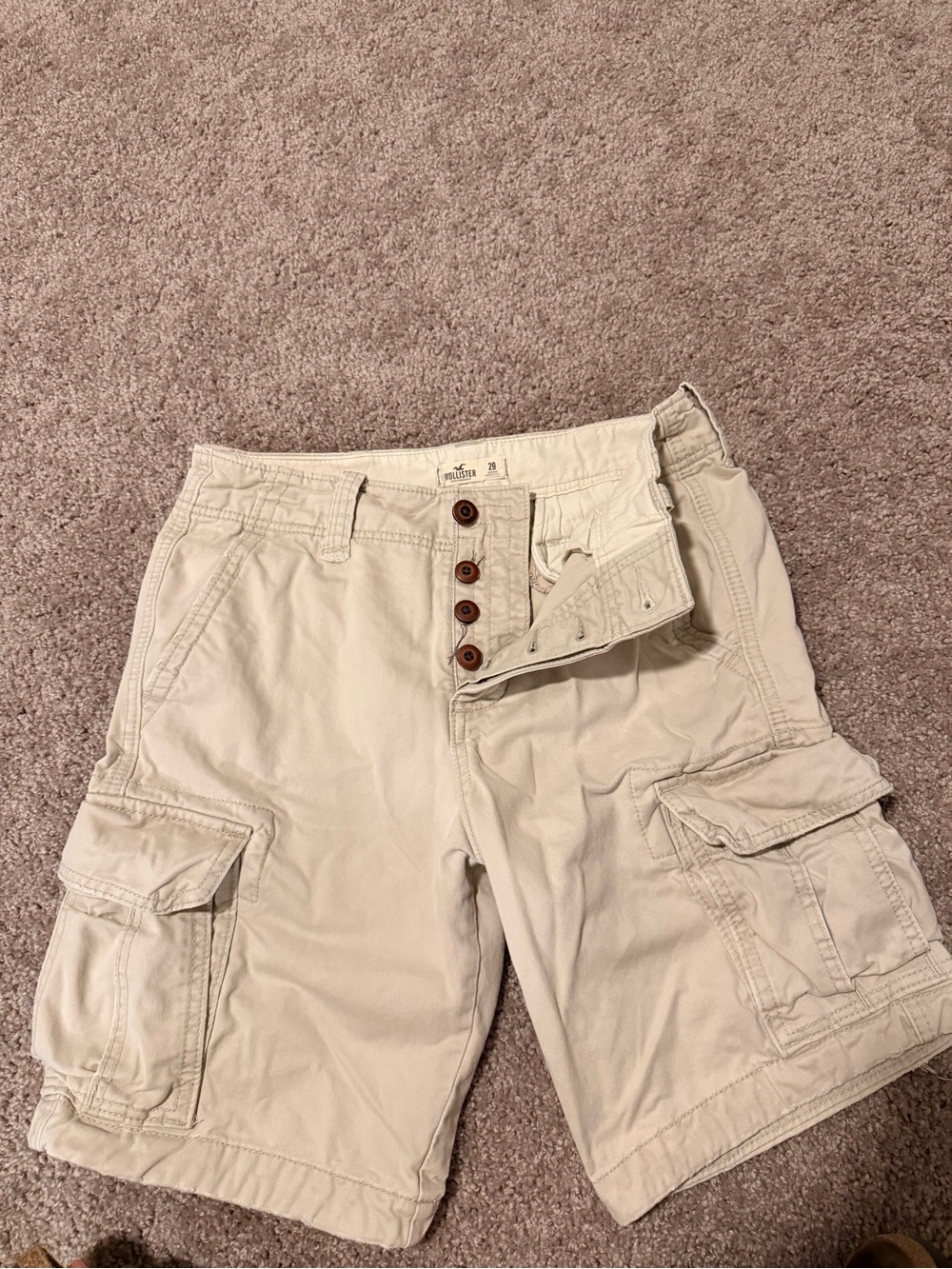 Men's Hollister Cargo Shorts - White